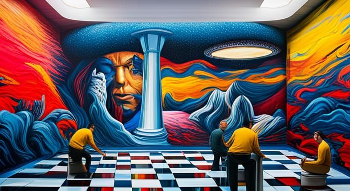 Spock and Kirk Play Chess: Graffiti Art on Enterprise