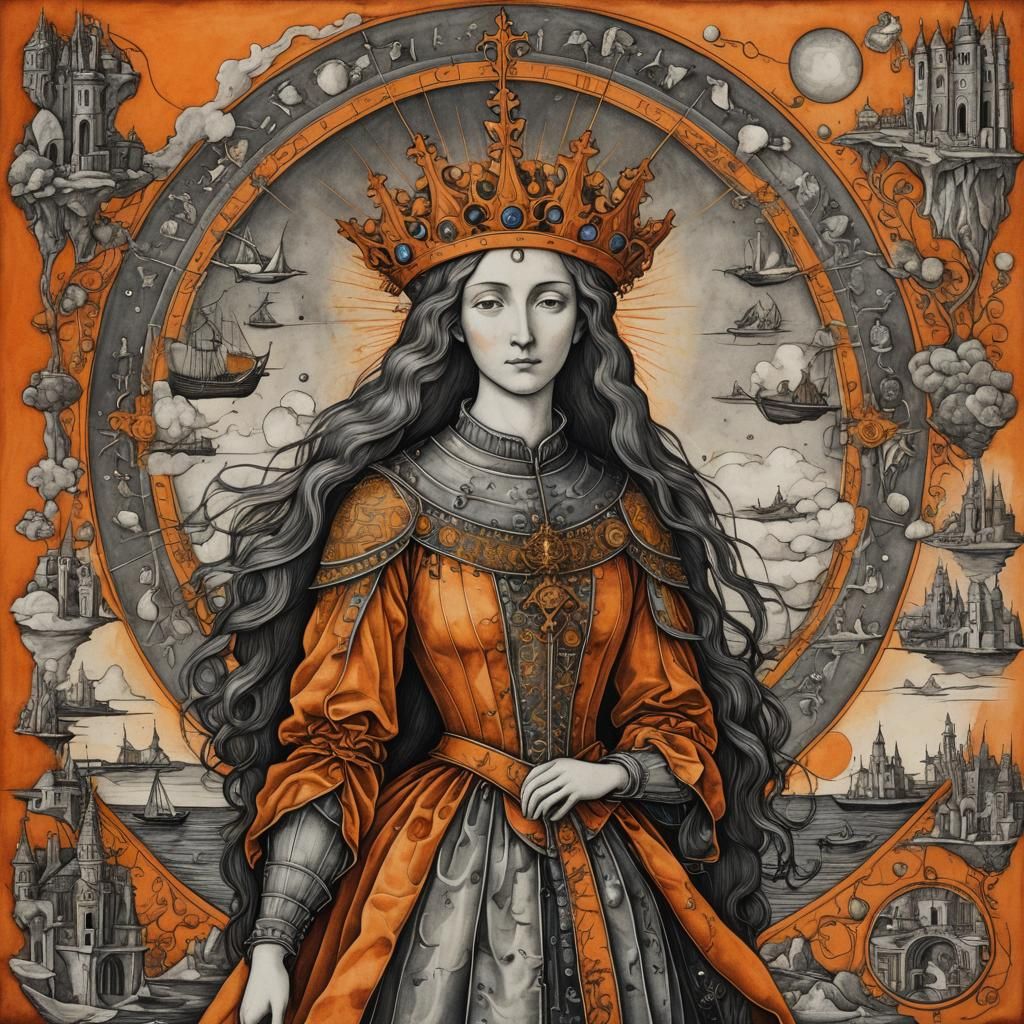 Saint Ursula's Dream in Ink and Pen