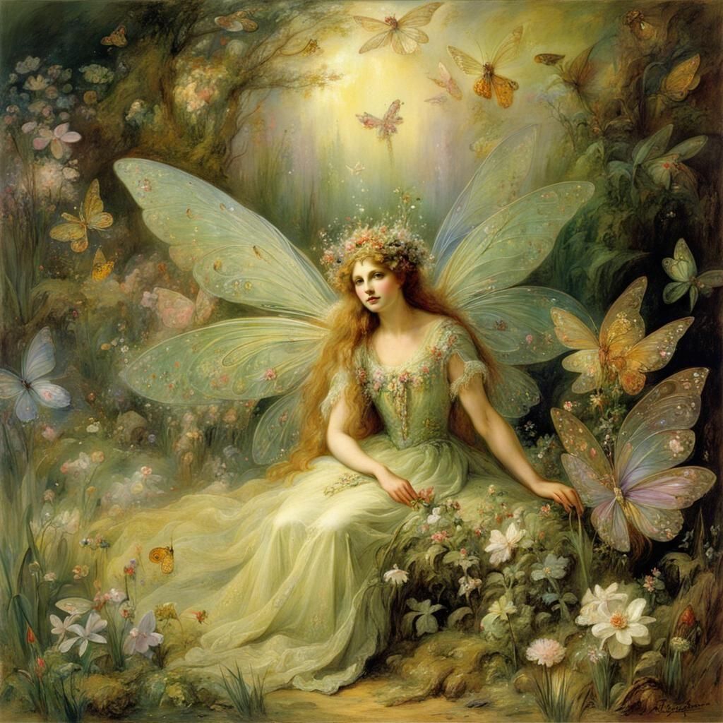 Victorian Fairy Queen Painting