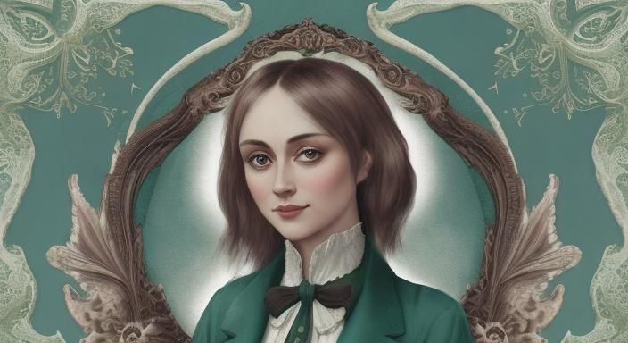 denoise image 1800s absinthe poster only it's  wary smile ta...