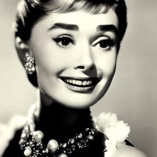 Elegant Audrey Hepburn Portrait in Soft Focus
