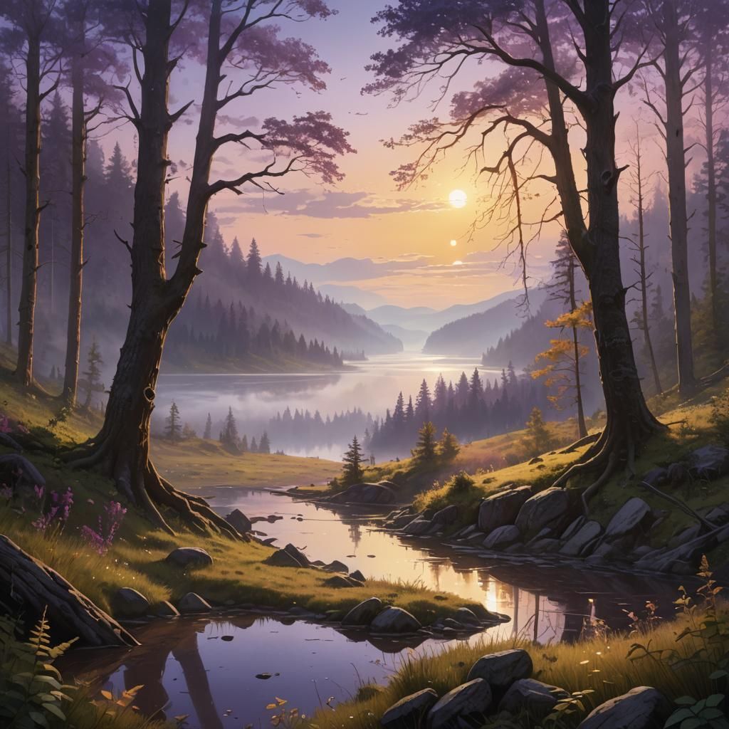Mole in Forested Valley at Sunrise: Hyperrealistic Splash Ar...