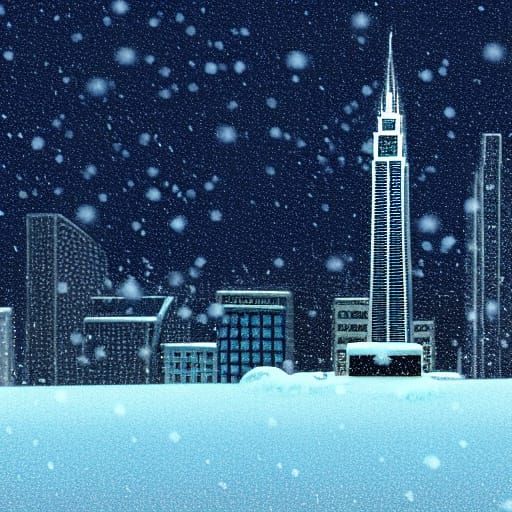 Blizzard Strikes City in Cinematic Style