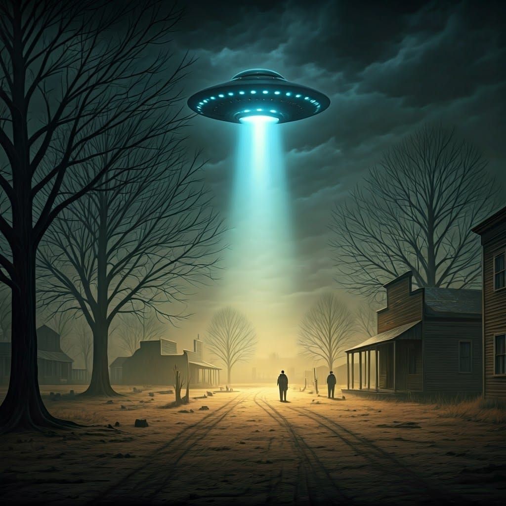 Ominous UFO Descends Over 1880s Rural Town
