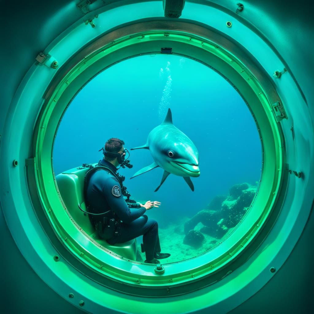 Dolphin Submarine: Underwater Cinematic Scene