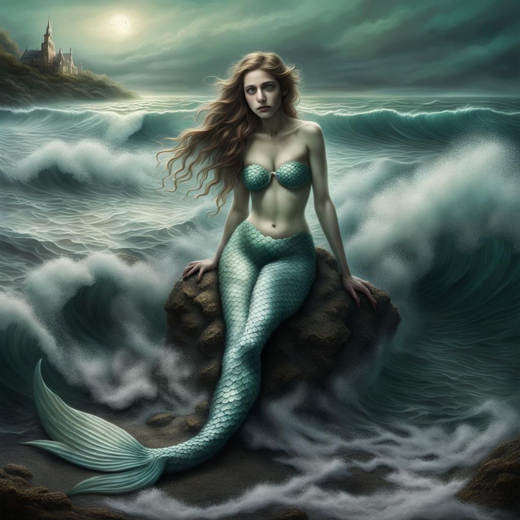 Mermaid's Haunting Transformation into Human Form