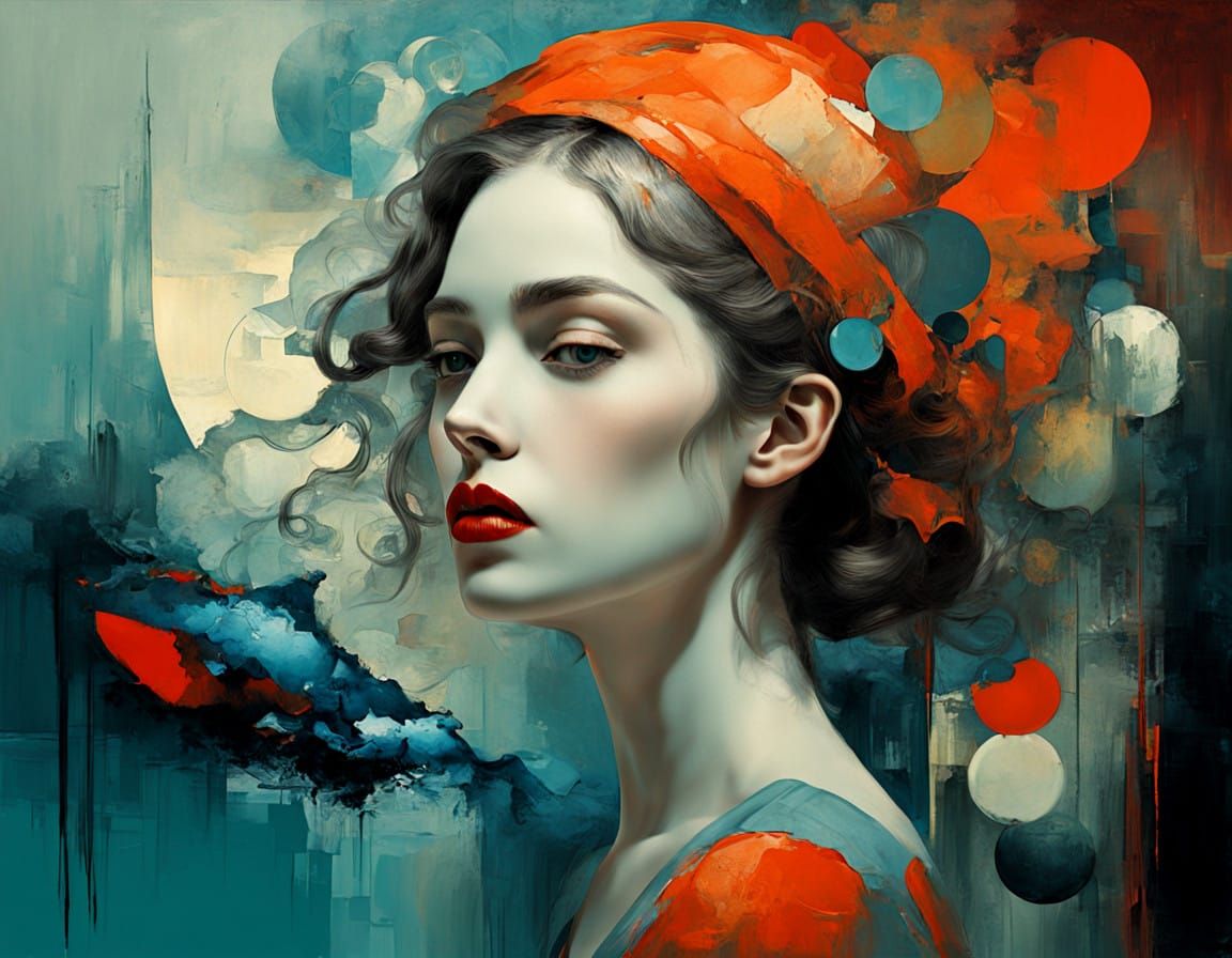 Surreal Mirrored Reflections in Dreamlike Style