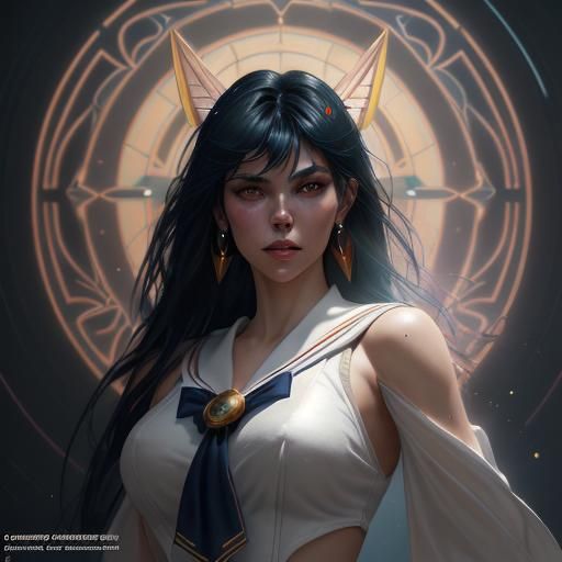 Sailor Pluto Guards the Dimensional Doorway