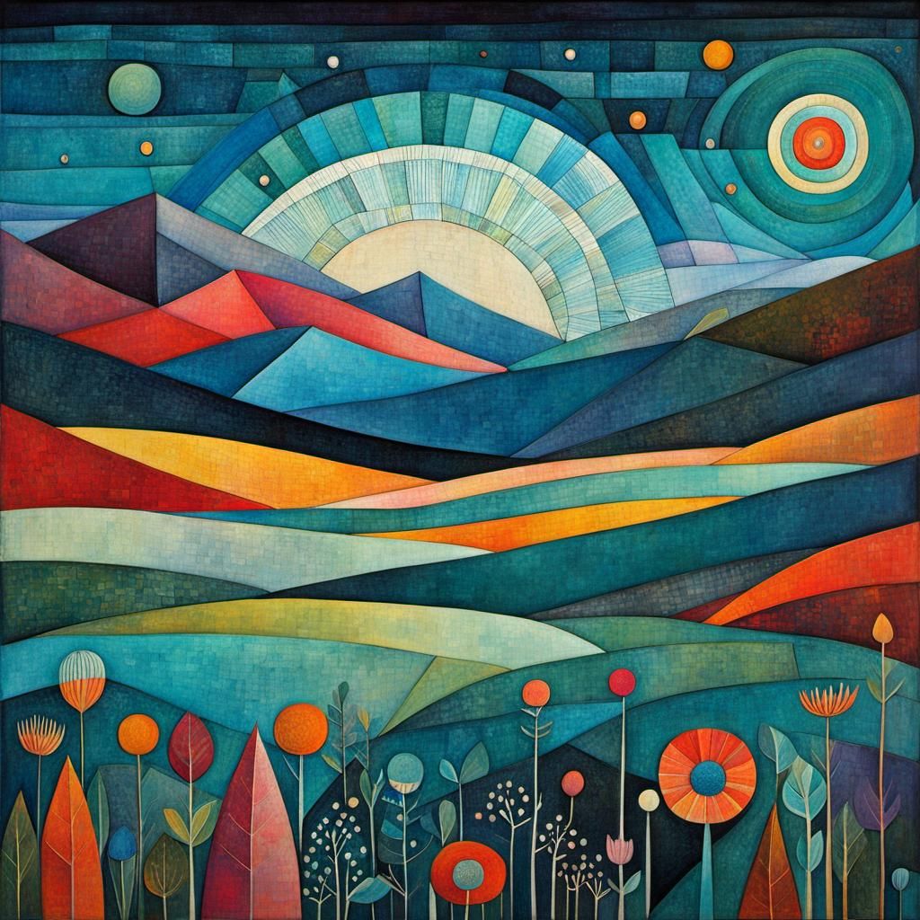 Glacier Inspired by Klee and Silivonchik