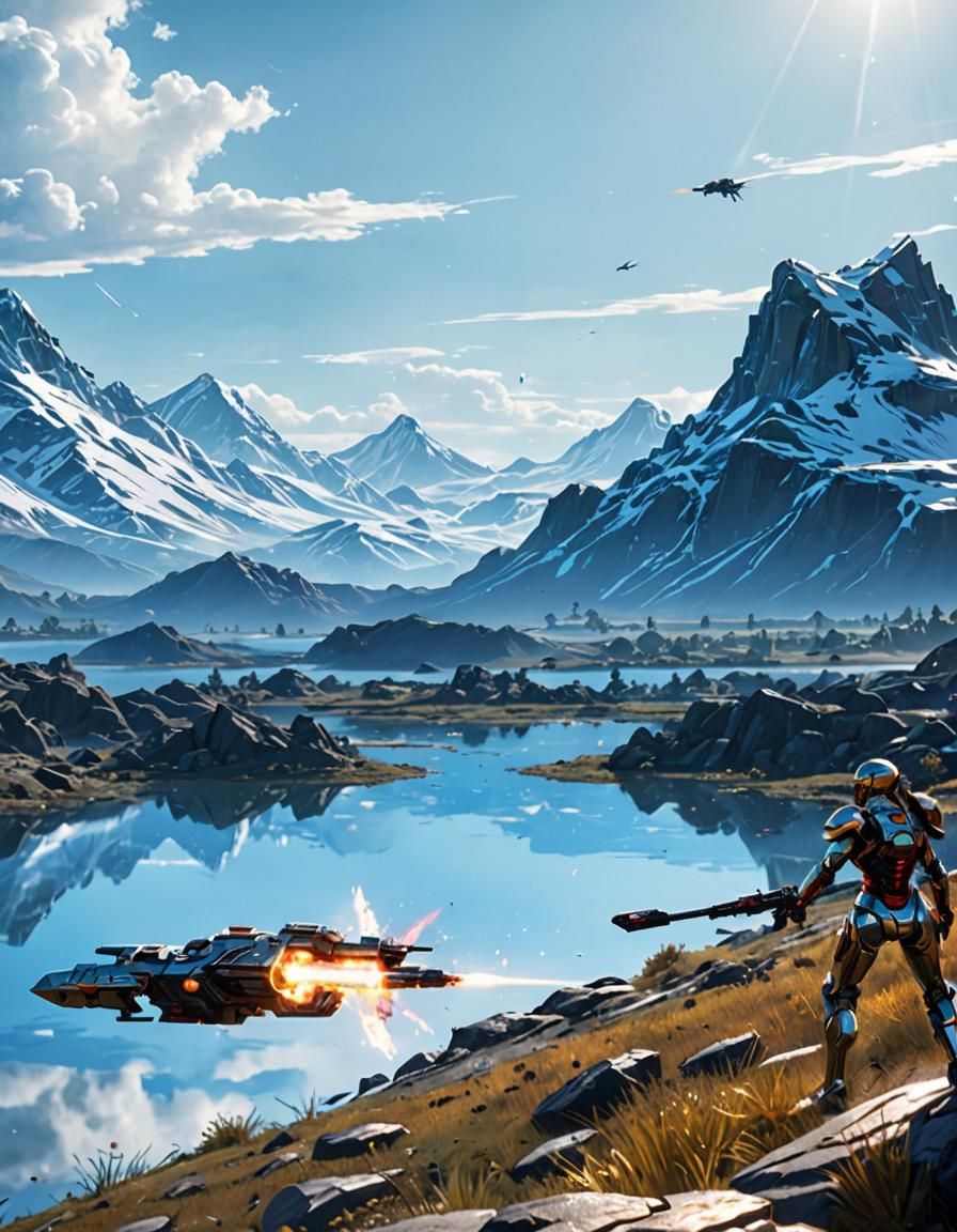 Cyberpunk Warrior Goddesses Defend Mercury Island