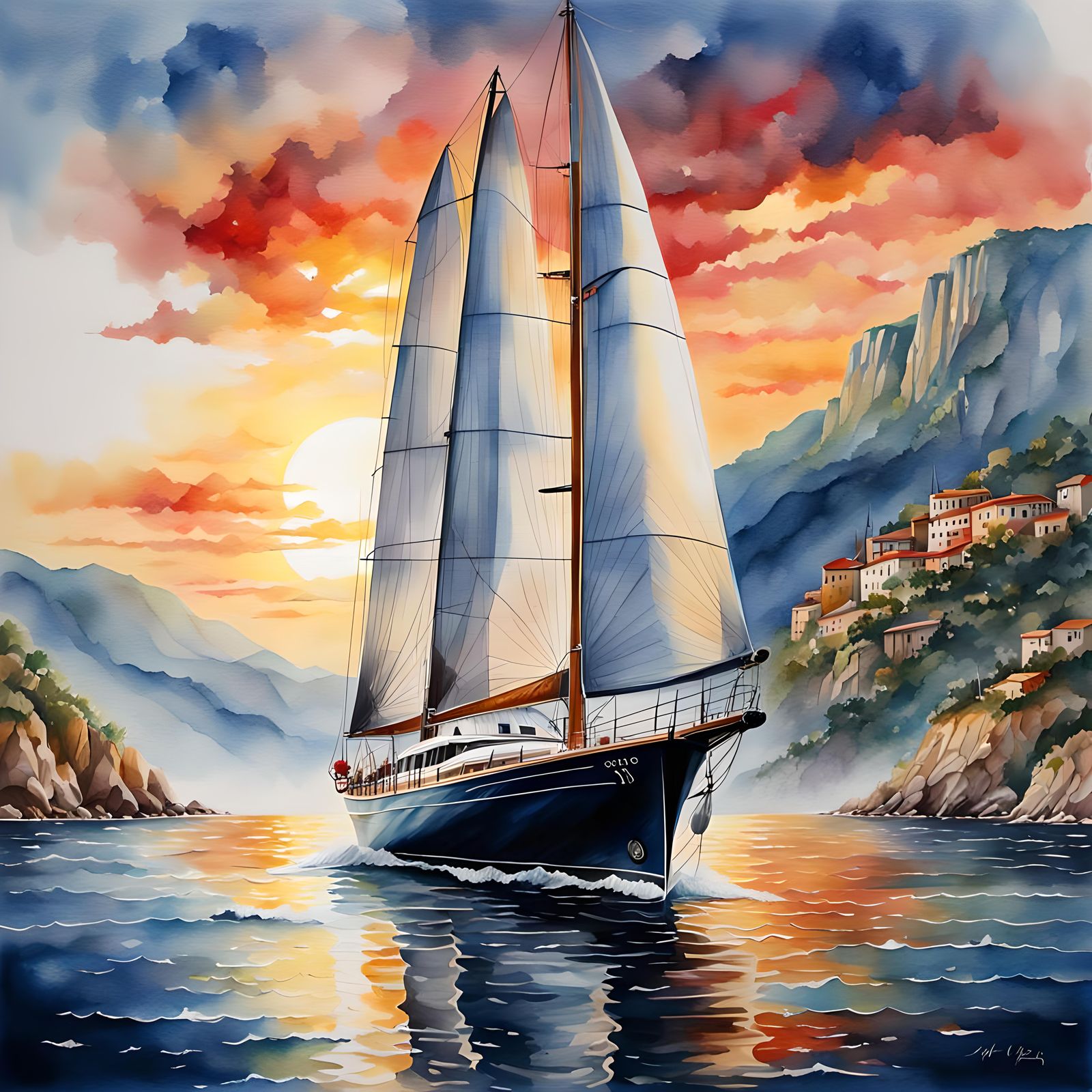 Sunset on the Mediterranean