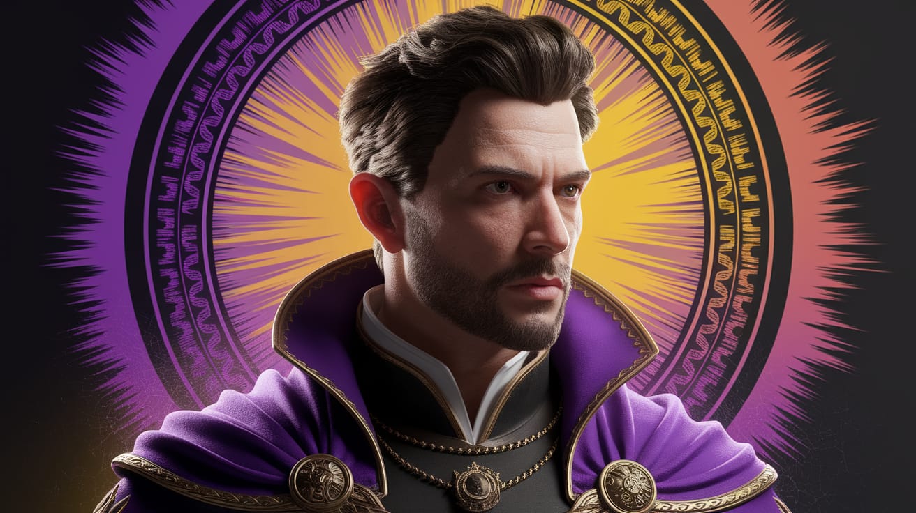 Dark Fantasy Mage Portrait in Hyperrealistic Style