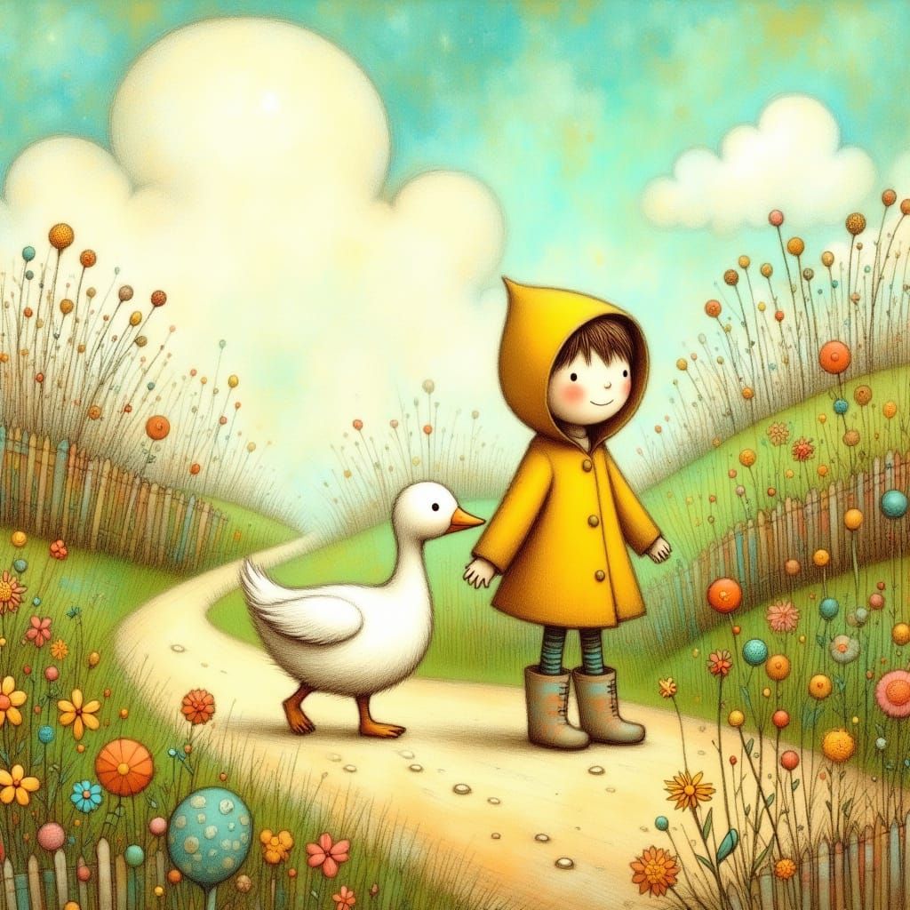 Whimsical Childhood Adventure in Sunny Meadow