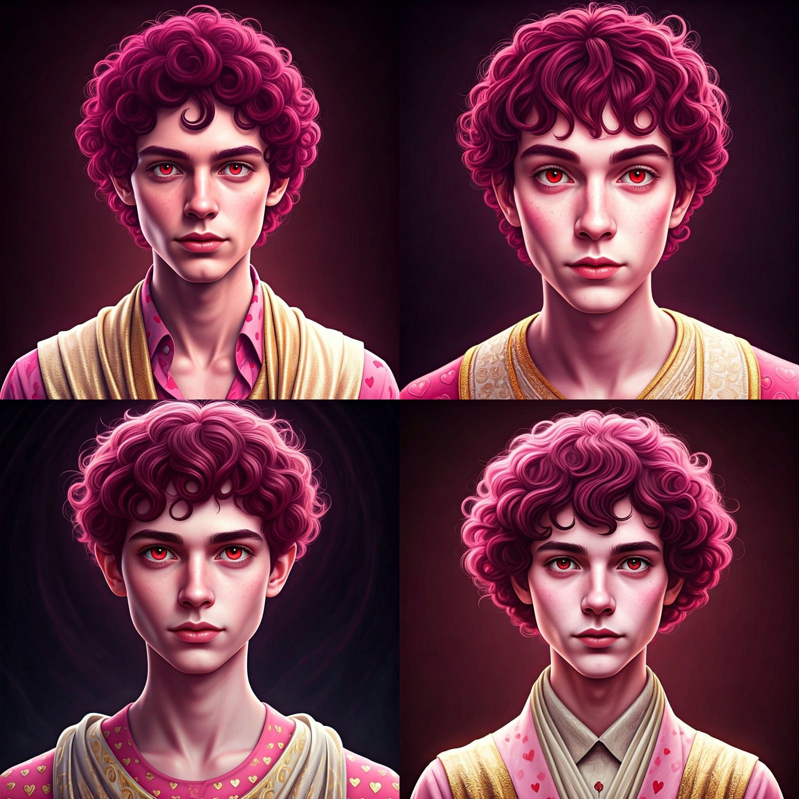 Valentine Teen in Tim Burton Style