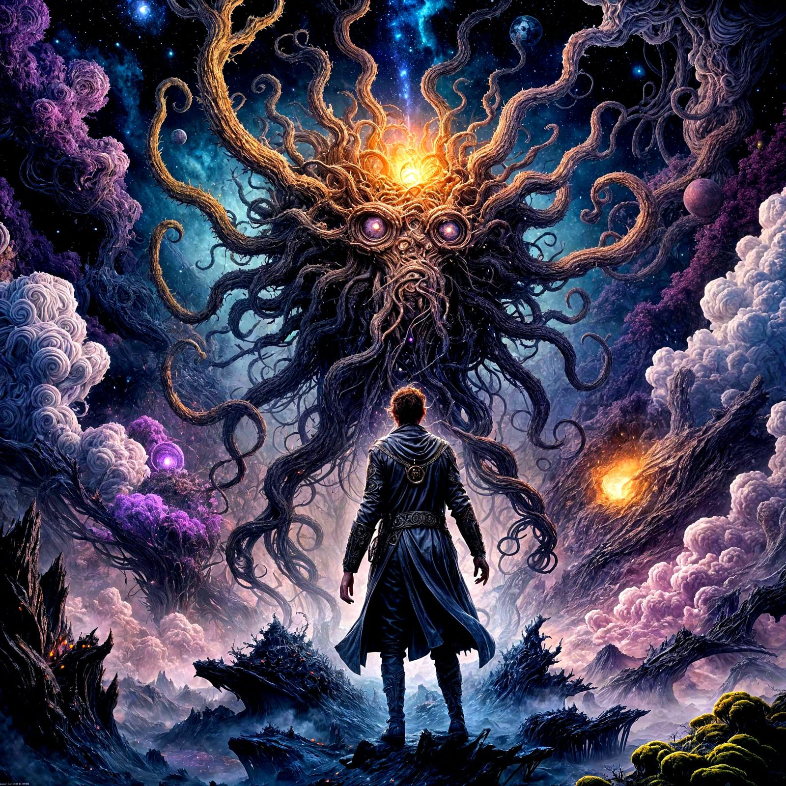 Randolph Carter's Cosmic Void Meeting with Yog-Sothoth