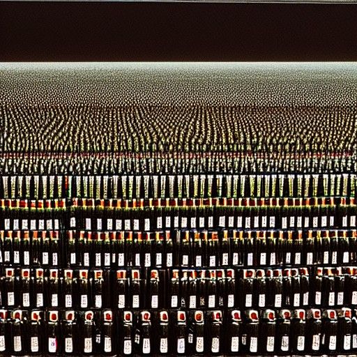 Beer Bottle Art Installation, Gursky Style