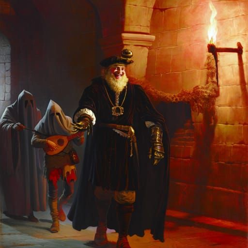 The cold Duke kept on grinning.