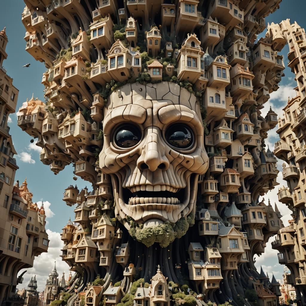 Blockhead with Macabre Bokeh and Curvature