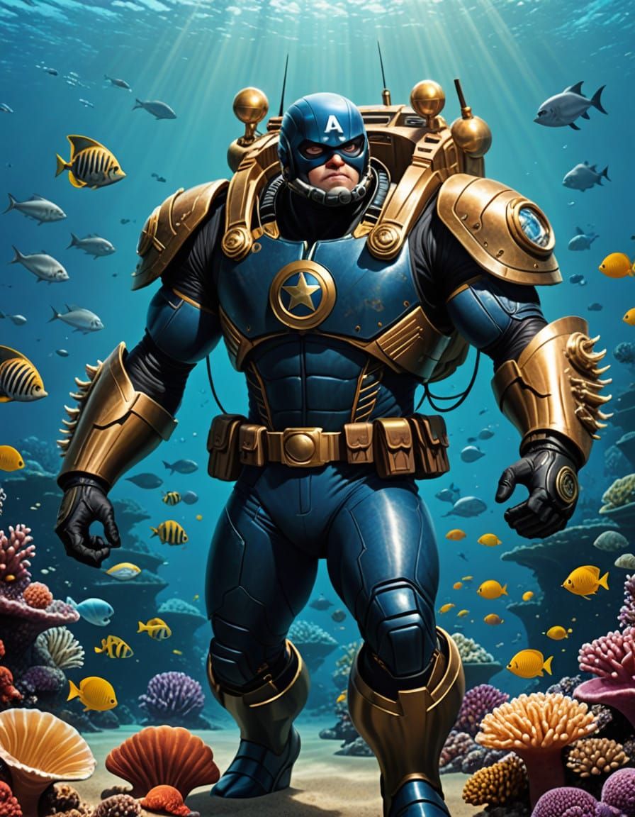 Heroic Marine Protector in Action