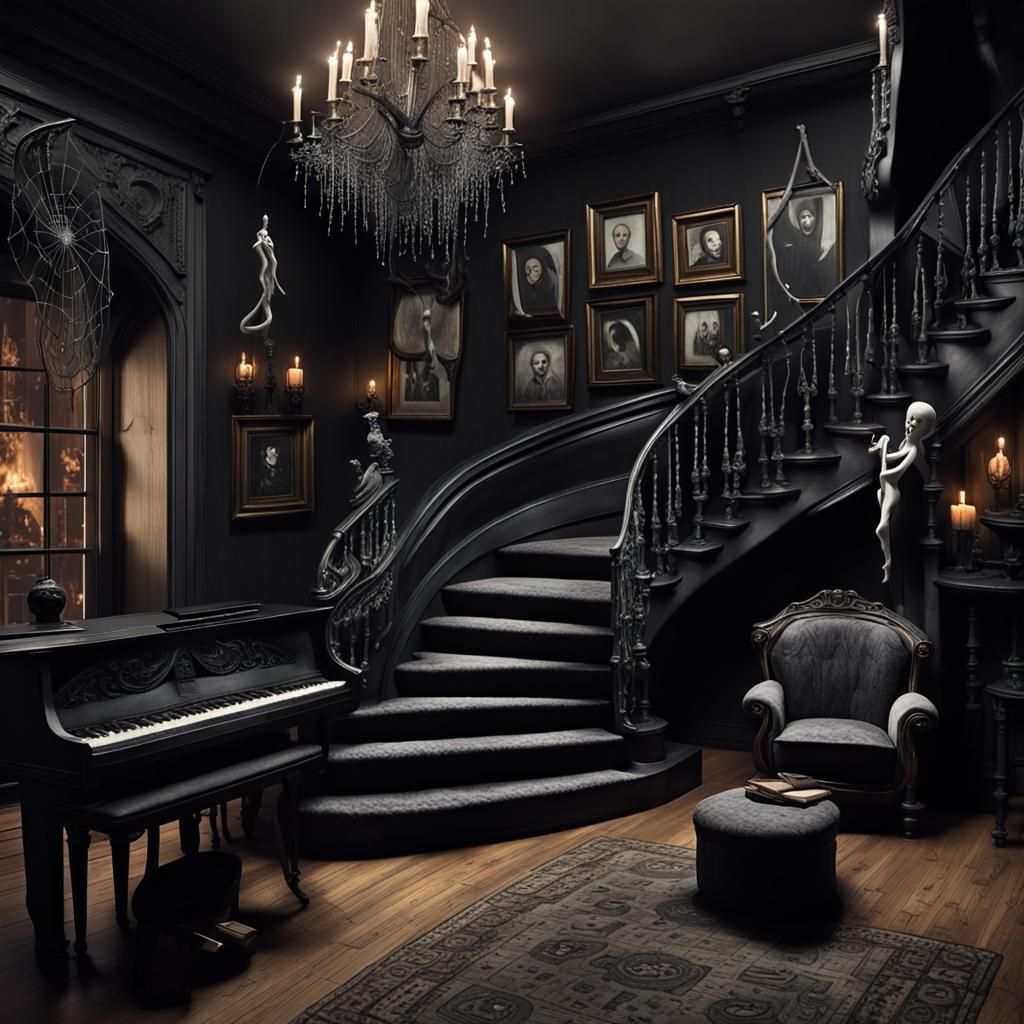 Whimsical Haunted House Inspired by the Addams Family