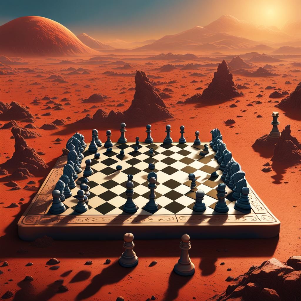 Chess Match on Mars Observed by Aliens