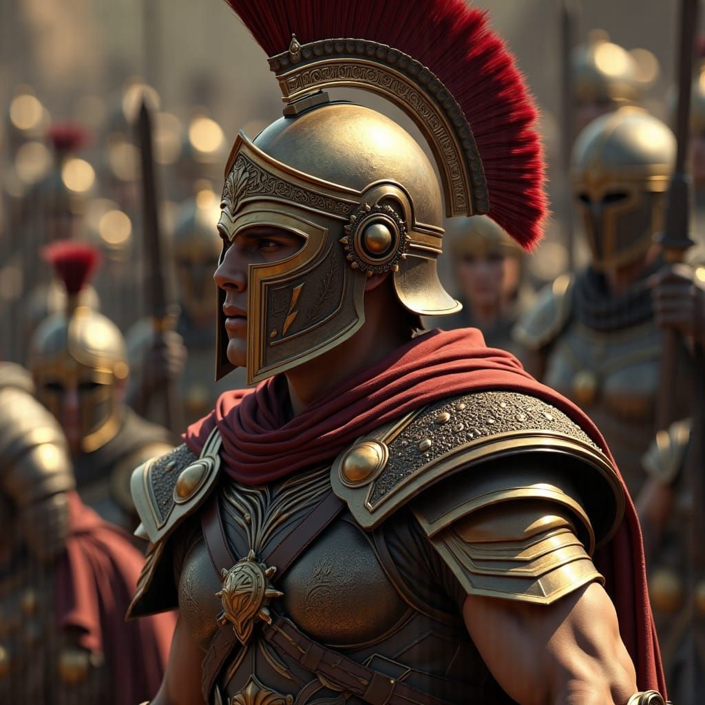 Ares, God of War in Dark Steel Armor