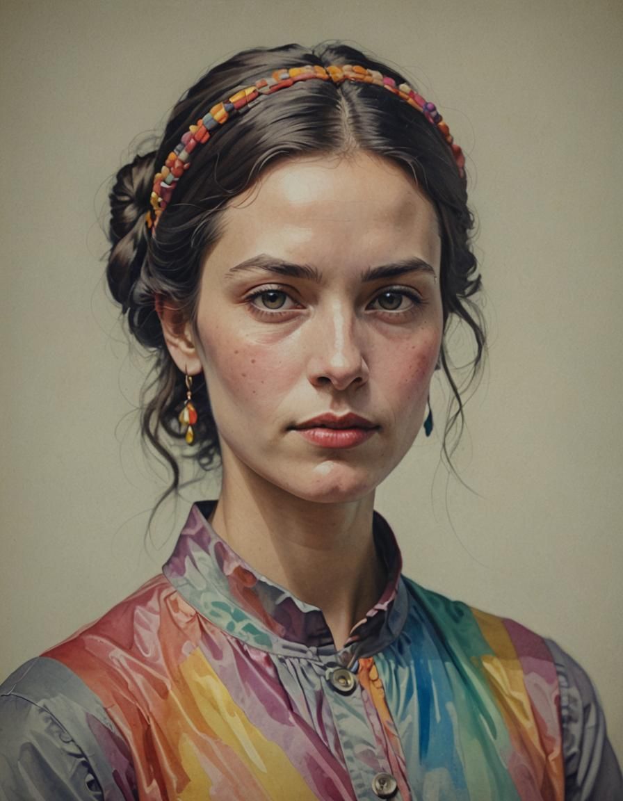 Polychromatic Portrait of a Woman in Technicolor