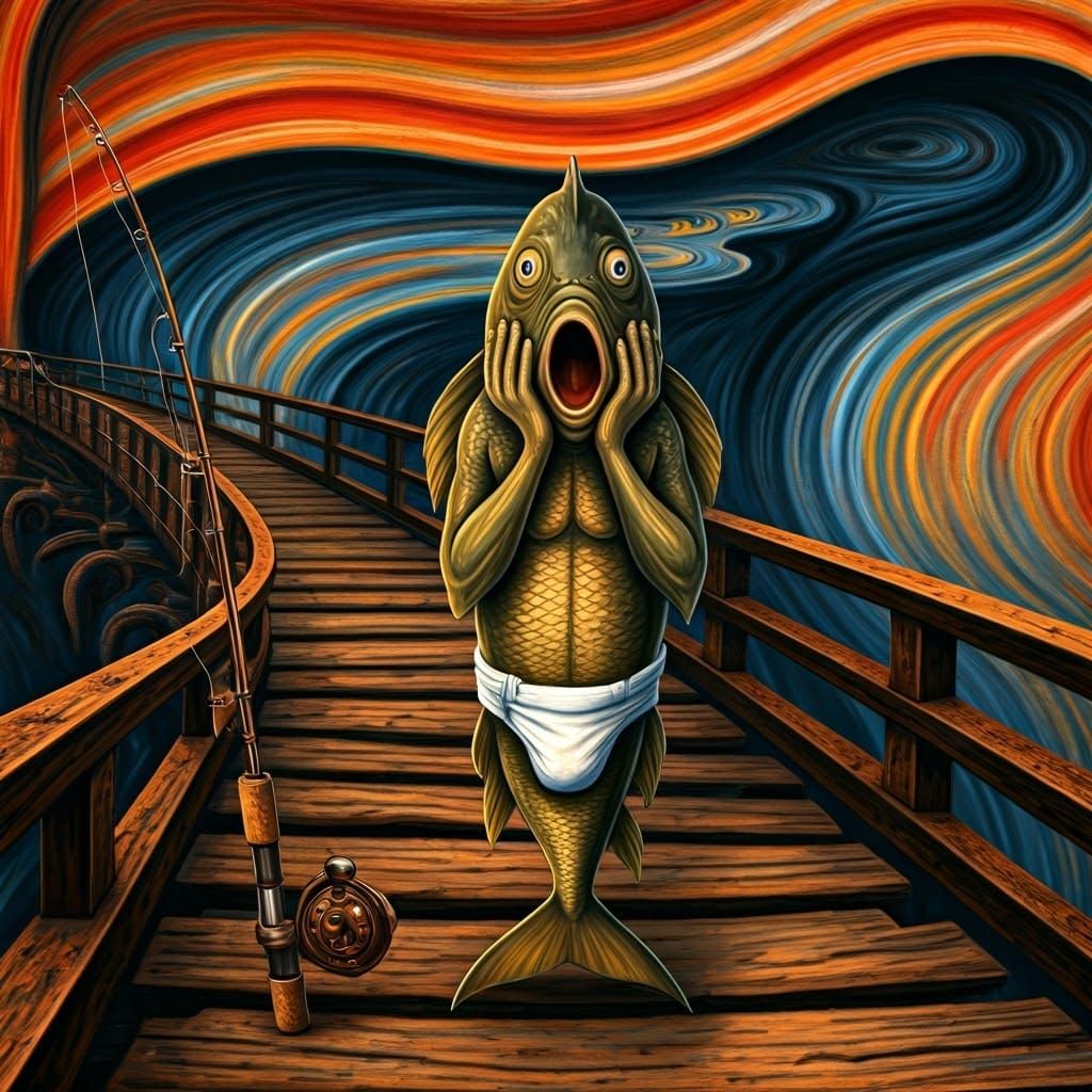 Emotive Fish in Cyberpunk Style