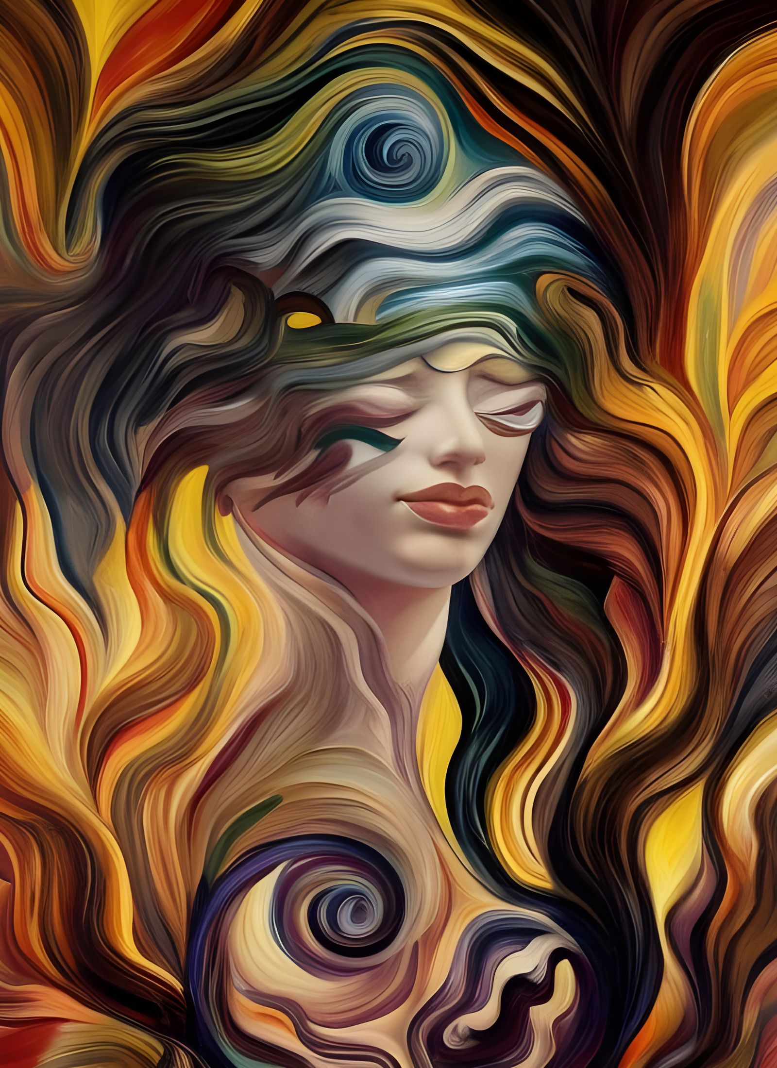 Dreamlike Abstract Illusionism with Magical Light Particles