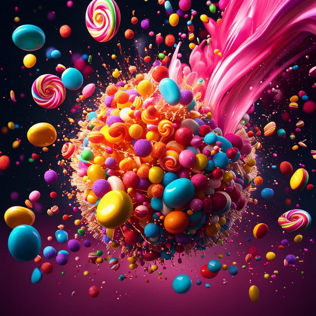Candy Shop Explosion in Slow Motion