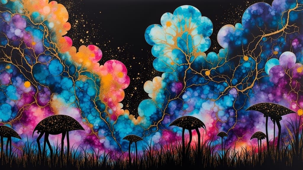 Dark Meadow Alive With Surreal Creatures