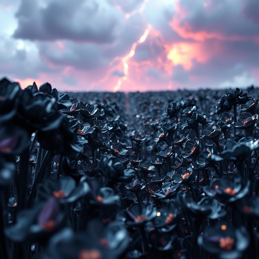 Breathtaking Hyperrealistic Landscape of Glitching Skies and...