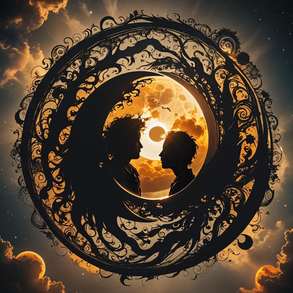 Yin Yang Solar Eclipse Fantasycore Art