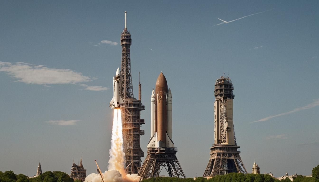 Space shuttle take off