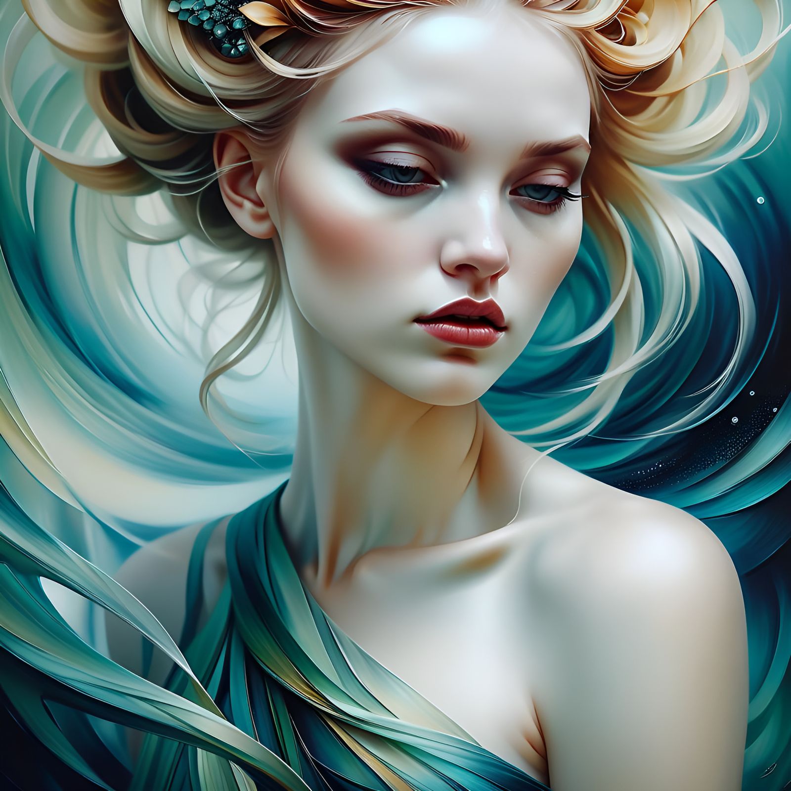 Intricate Oil Painting of a Girl in Acrylic Art Style