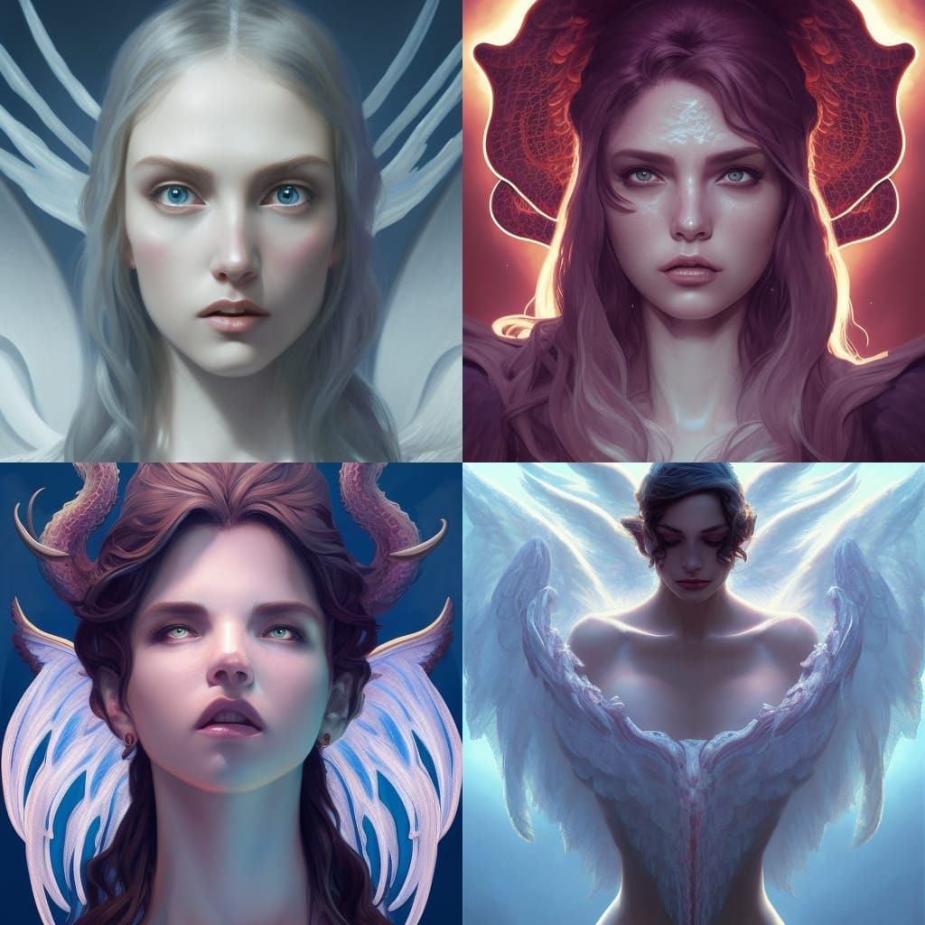 Angelic Cthulhu Portrait in Digital Art Style