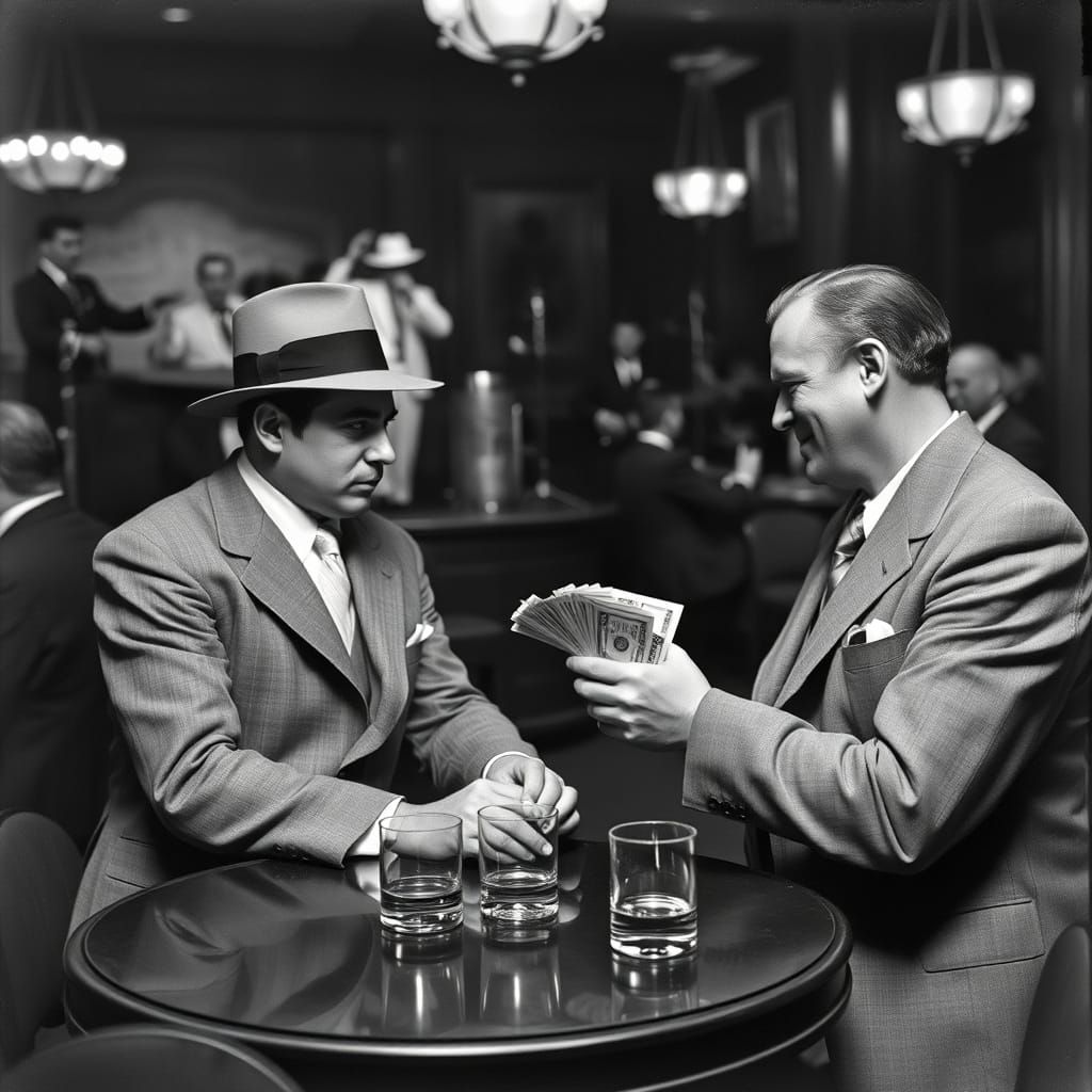 1920s Bar Scene in Black and White Photography