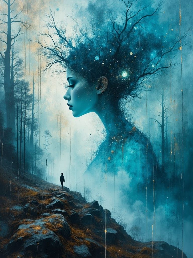 Ethereal Blue Fog Dreamscape