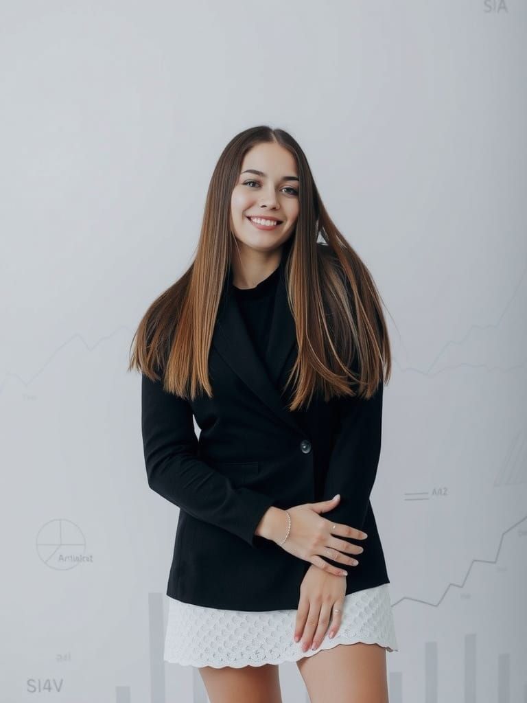 Visionary Economist in a Futuristic Cityscape