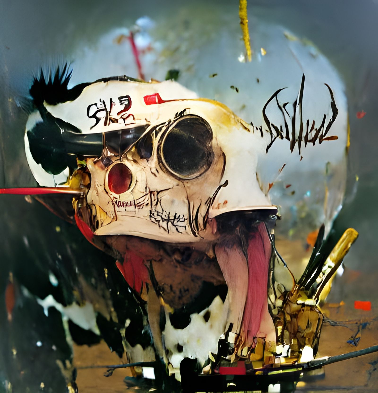 Skull in Gonzo Art Style