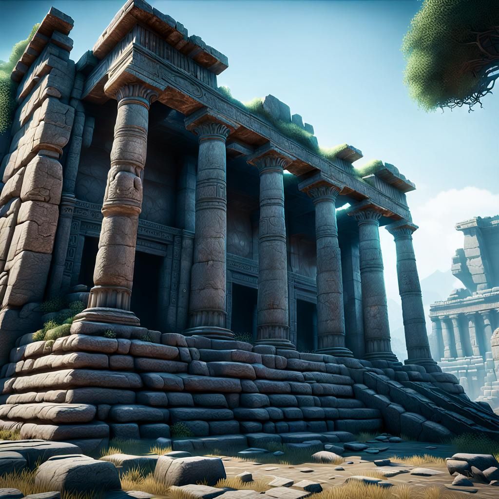 Hyperrealistic Ruins of a Lost Civilization