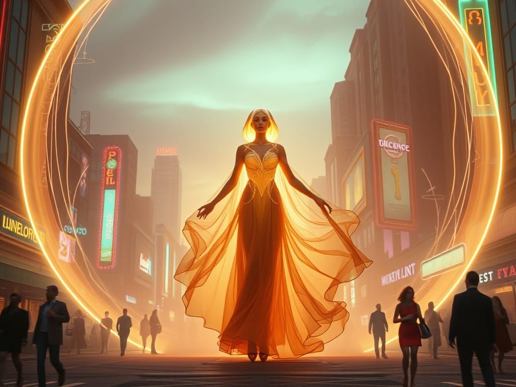 The Sepia Spectre Supervillain in Art Deco Style