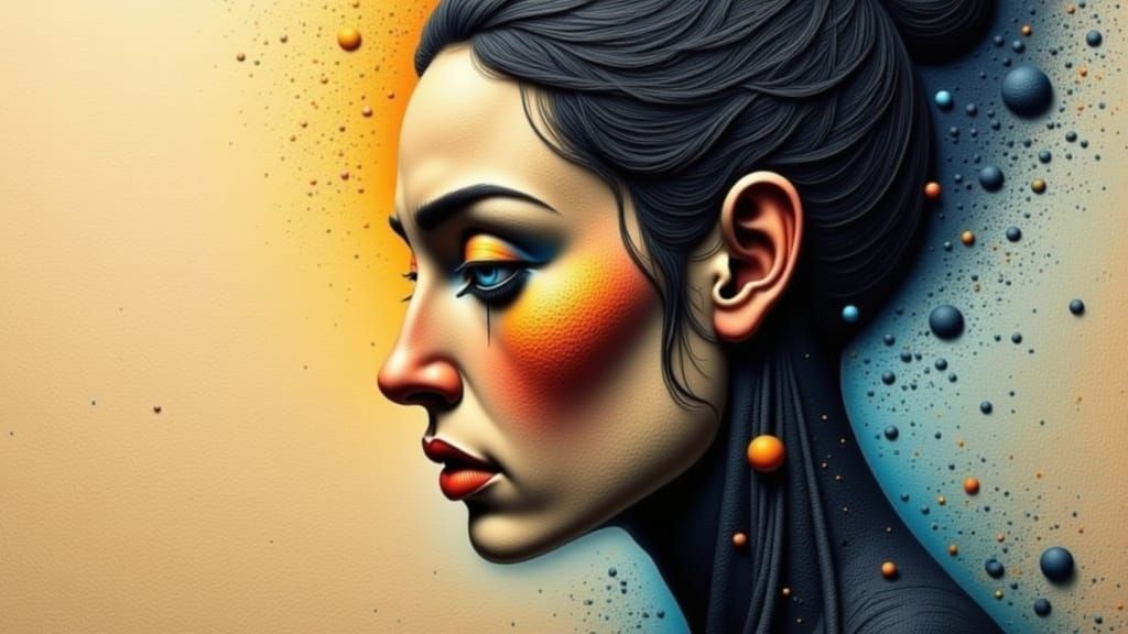 Ethereal Portrait in Minimalist, Atmospheric Style