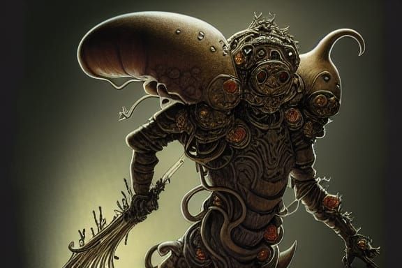 Goblin in Hazmat Suit, Rococo Style