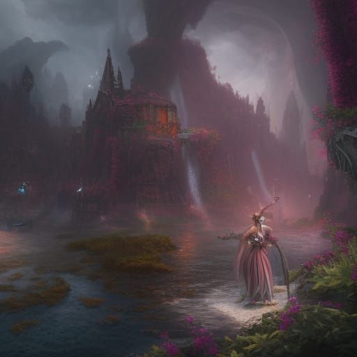 Fantastical Women: Detailed Matte Painting in 8K