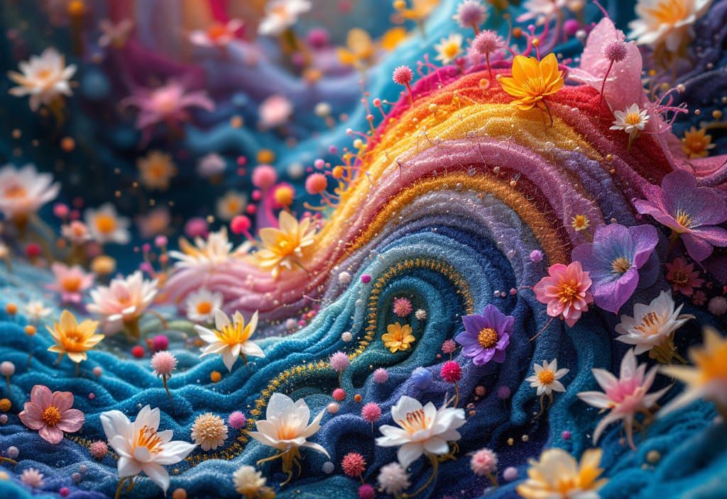 Gentle Assemblage Art with Soft Textures