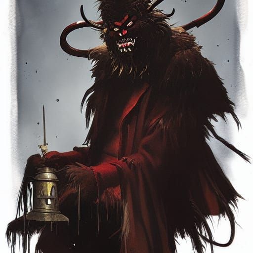 Sinister Krampus Illustration