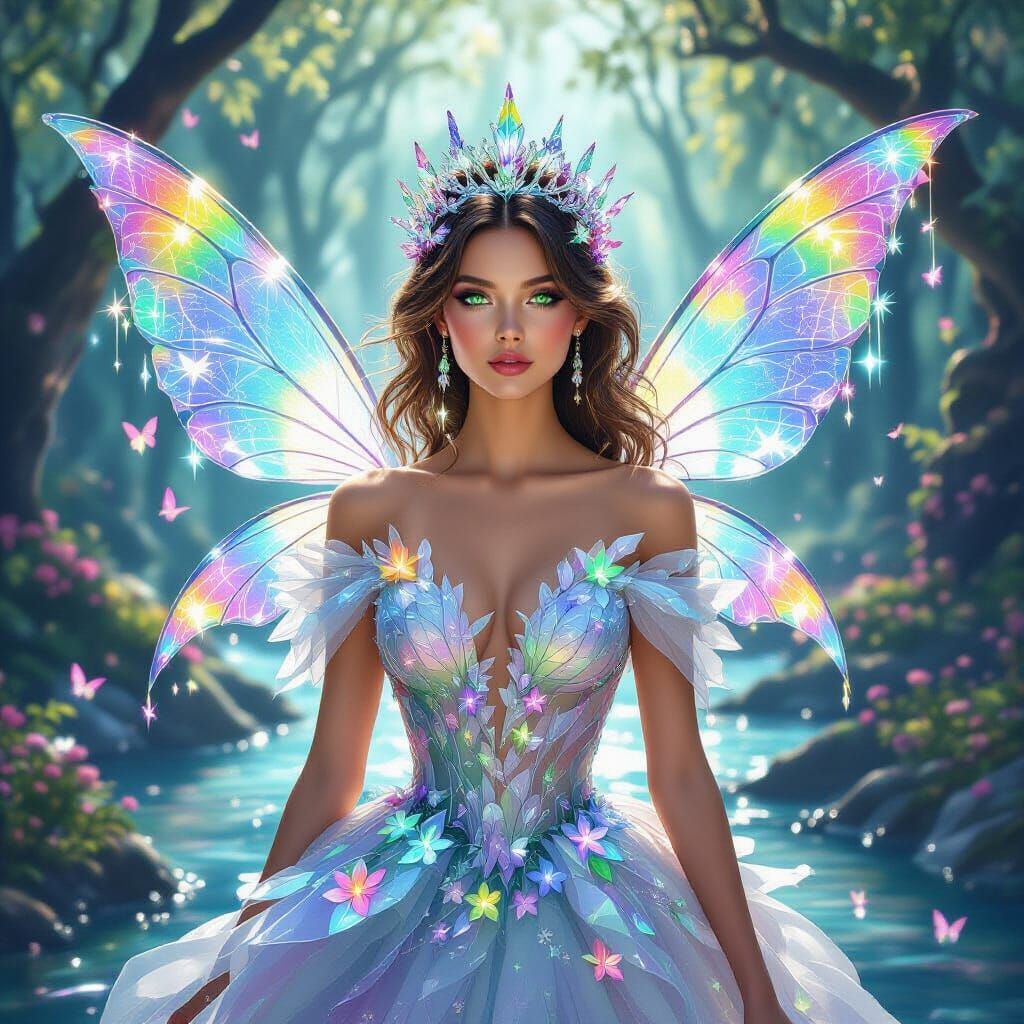 Glass Garden Princess in a Crystal Forest