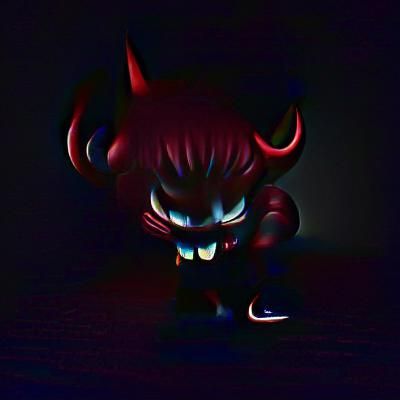 Demon in the Dark: AI Generated Image