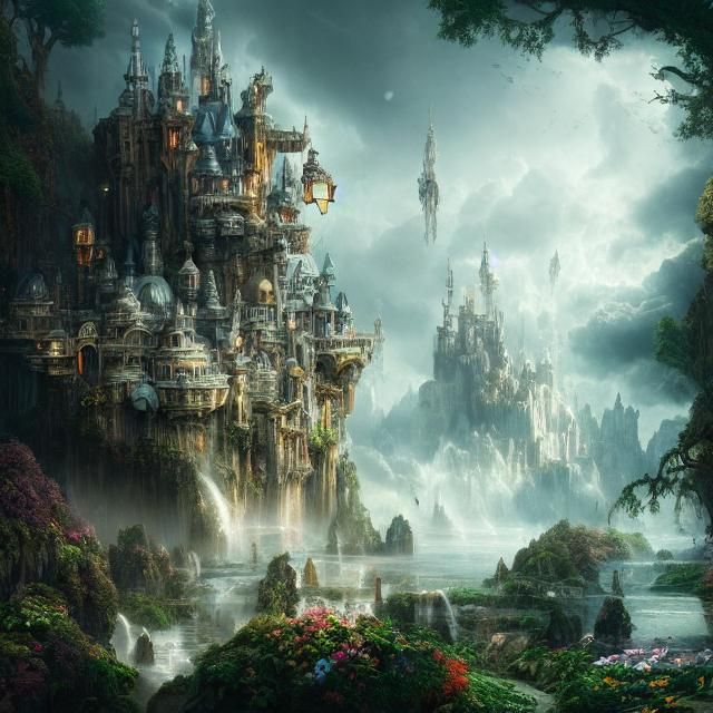 Epic Wonderland: A Detailed Digital Matte Painting